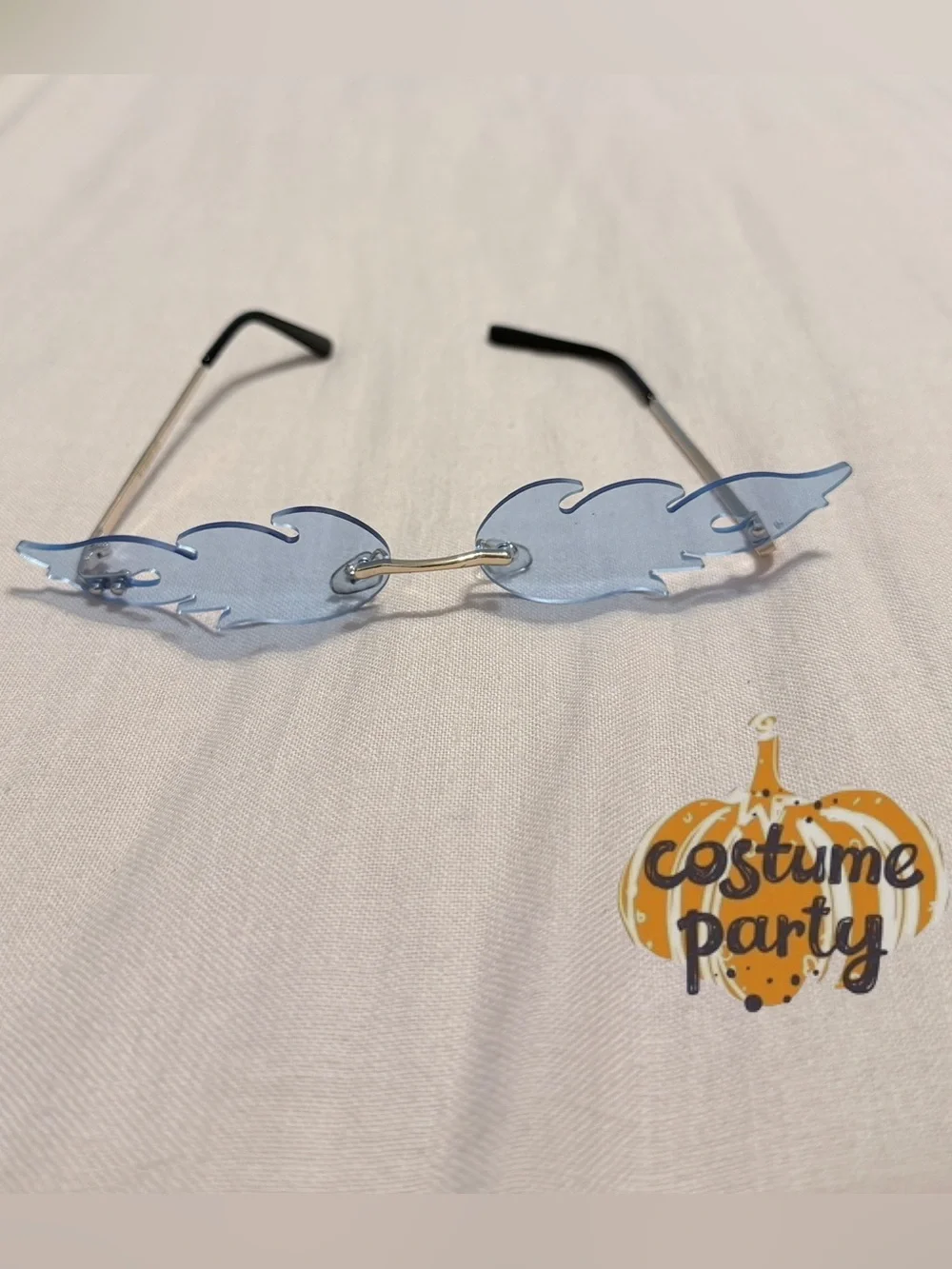 Blue Flame Sunglasses Costume Accessory